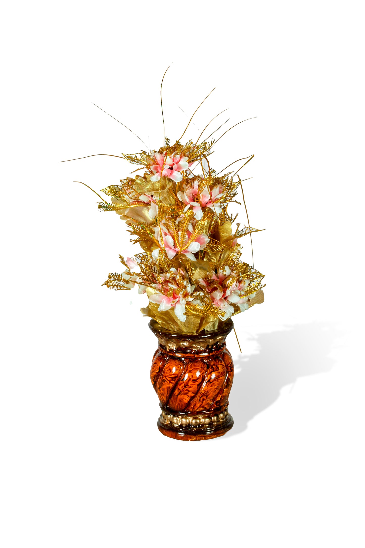 Elegant Flower Vase with Shimmering Artificial Blooms – Perfect for Home Decor